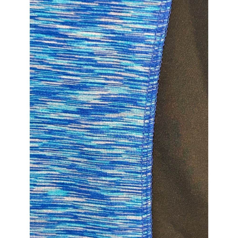 BEVERLY HILLS POLO CLUB Womens Activewear TShirt Blue Black Marled V Neck Size S - Picture 4 of 6
